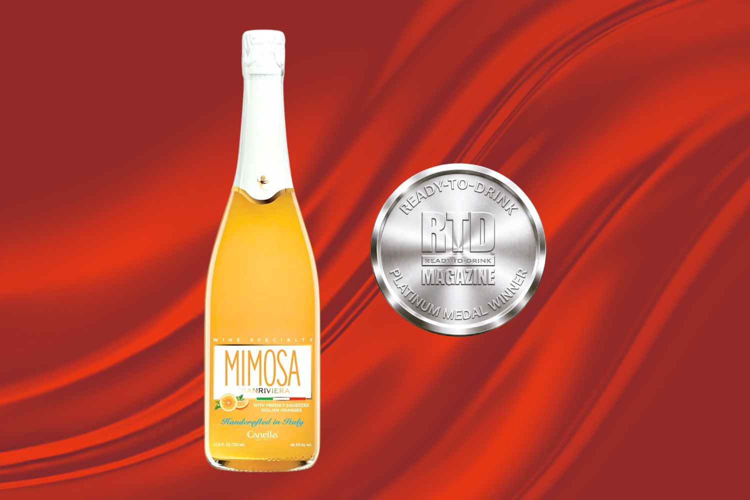 Canella Granriviera Bottled Mimosa Sparkling Wine Cocktail