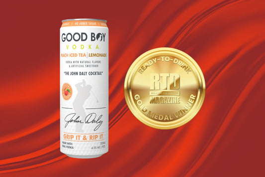 Good Boy Vodka Peach Iced Tea & Lemonade John Daly Cocktail