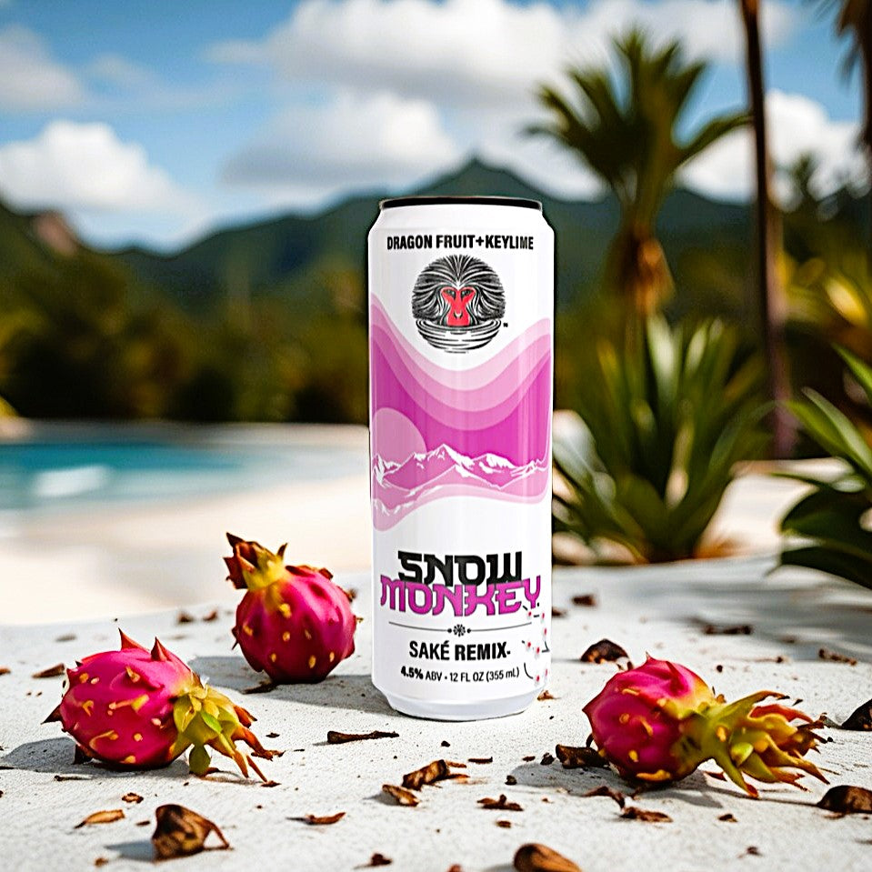 Snow Monkey Dragon Fruit + Keylime Canned Saké Cocktail