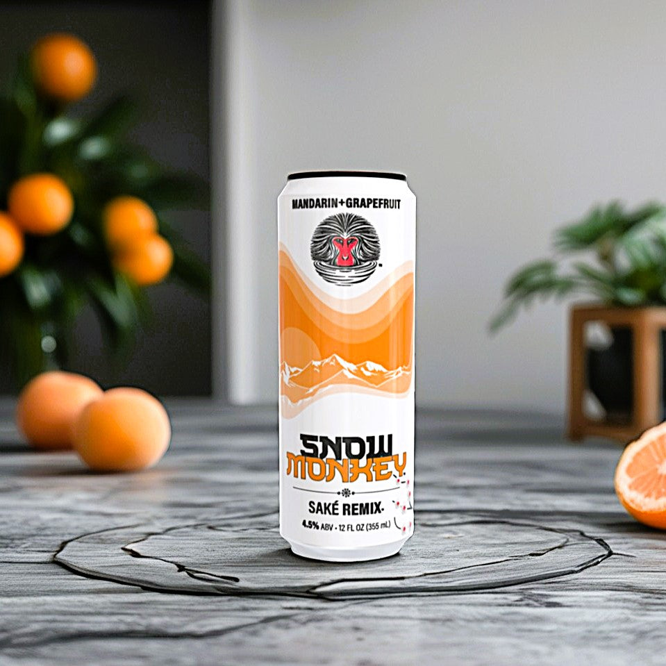 Snow Monkey Mandarin + Grapefruit Canned Saké Cocktail