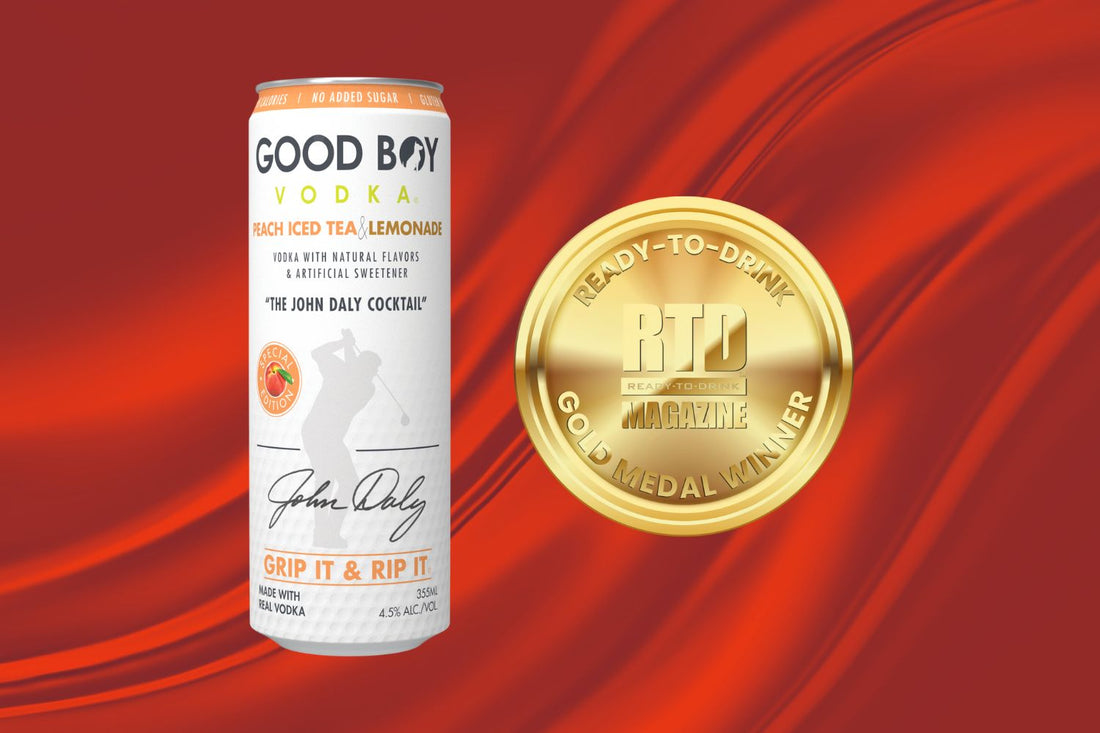 Good Boy Vodka Peach Iced Tea & Lemonade John Daly Cocktail