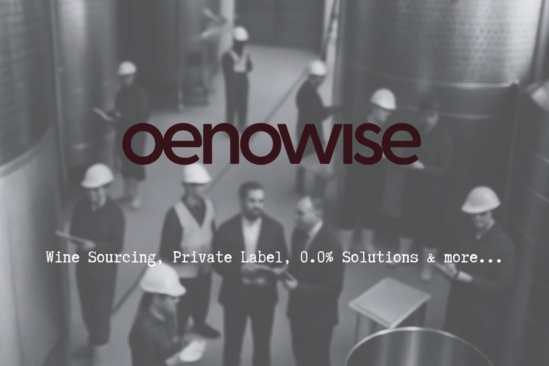 Oenowise builds private labels, RTD, and 0.0% from brief to shelf—recipe, sourcing, co-packing, QA, and design.