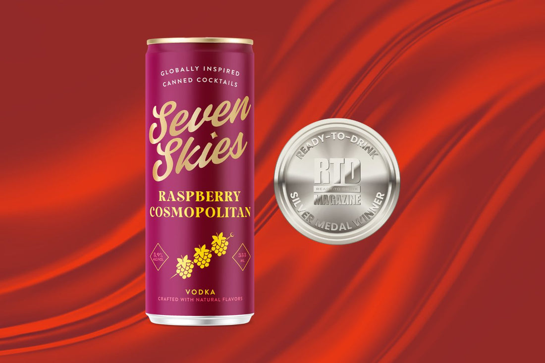 Seven Skies Raspberry Cosmopolitan Canned Cocktail