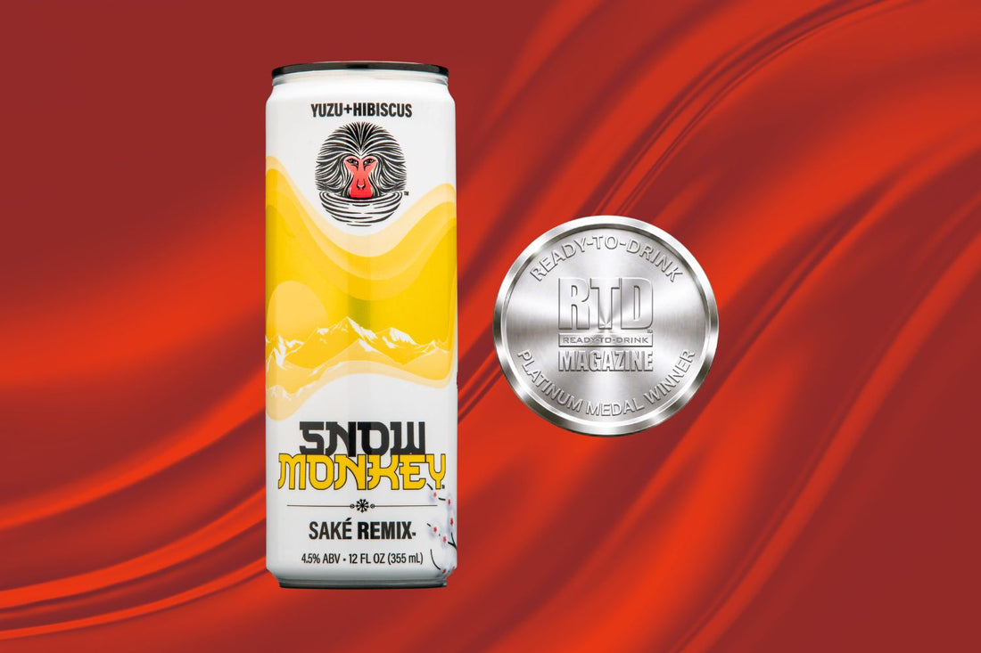 Snow Monkey Yuzu + Hibiscus Canned Saké Cocktail